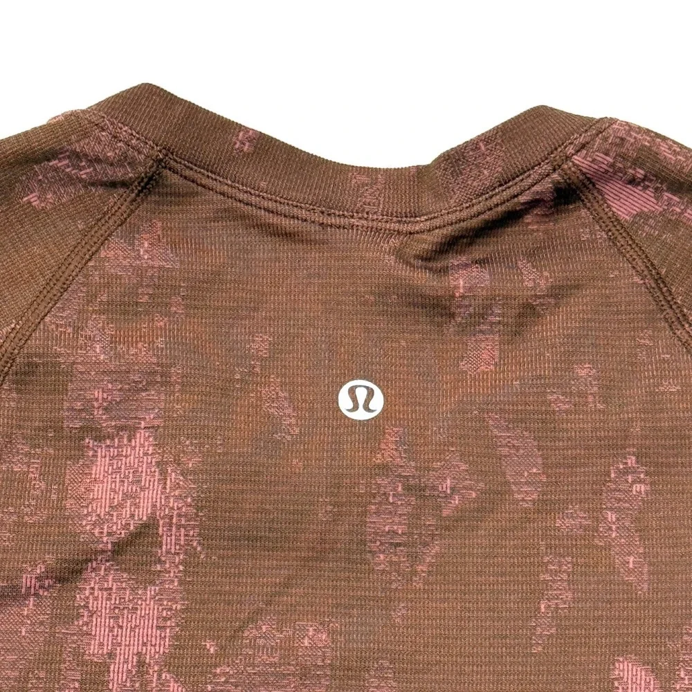 Lululemon Swiftly Tech Short Sleeve 2.0 T-Shirt Brown Pink Brier Rose 6 Floral - Picture 6 of 6
